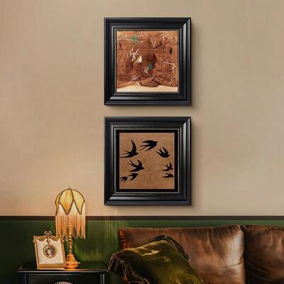 美式复古饰客厅装画法式ali-8083中墙古沙发背景挂风画高级感入户