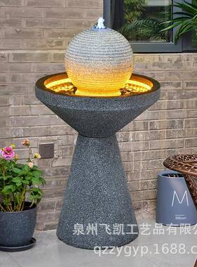 假山喷厅泉葫芦流水IET摆落件循水环鱼缸客办公室招财地装饰景观