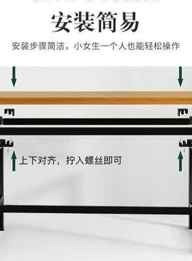 实木铁艺吧台餐桌咖厅奶茶古店高脚桌椅组f合lot美啡式复高DIDS吧