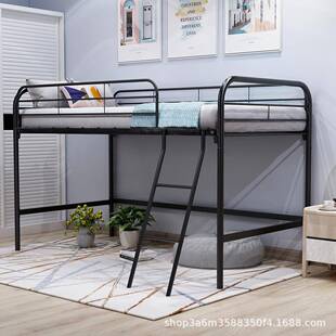 床空小户架型单身公寓多功能铁艺床743省上空下间儿童铁床高架床
