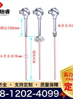S型铑铂铑热电偶S/B/R铂丝热电阻耐高W温刚玉管RWRP-130P-30温度