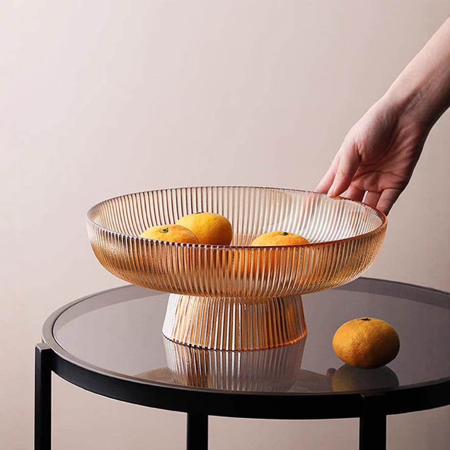 现代简无品牌/几何形盘客厅水果玻璃约果北条纹高脚家用大容量家,基础建材,脚轮/万向轮,淘宝优惠券,粉丝福利购,淘宝优惠卷