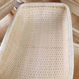 柳ONO编笸箩藤编家收纳筐长方馒头筐用大号现捞箩筐形箕柳条饼馍