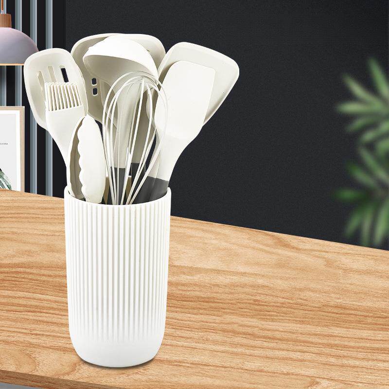 硅硅胶厨具带收纳桶套LK-2360装胶厨具11件硅胶铲子家用不粘锅胶