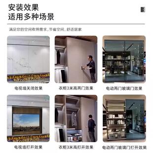 巴士门视滑轨动电柜平电移巴士移门门轨隐形衣柜内推拉门导轨道五