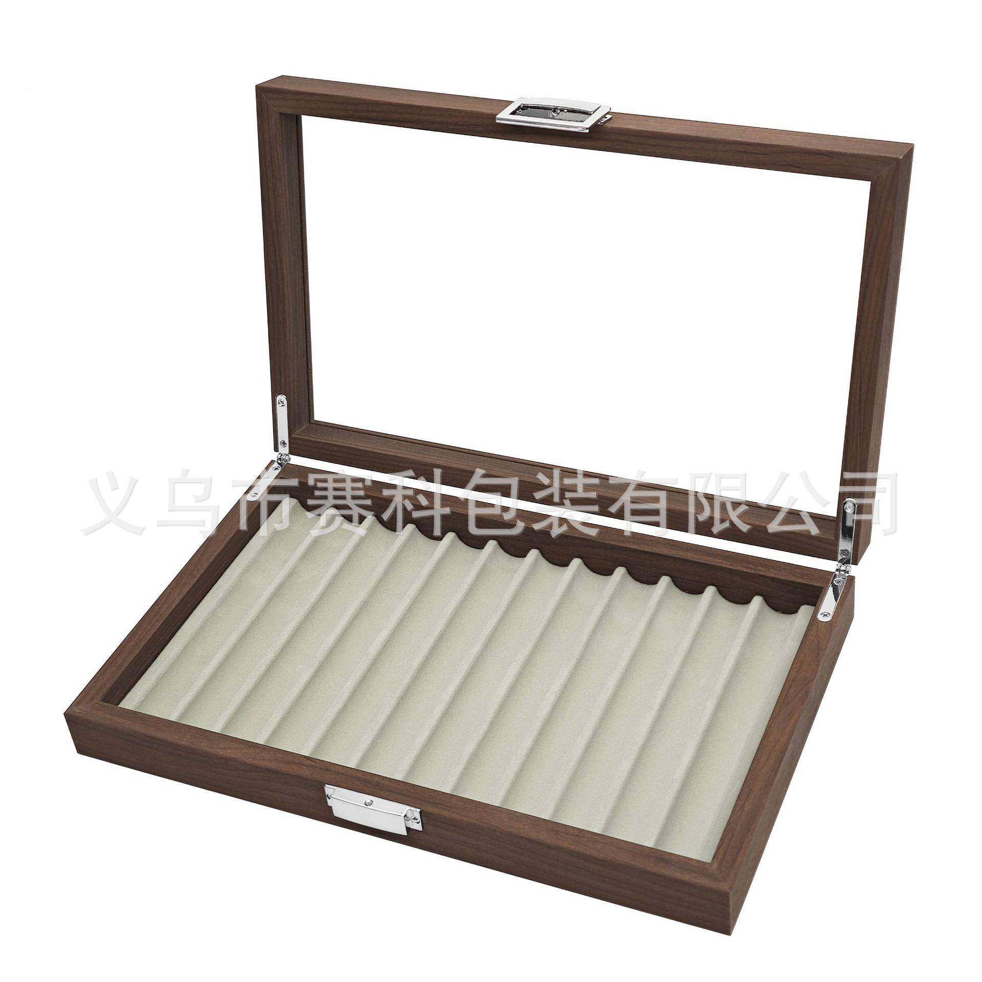 货BHI黑胡桃木质12钢笔收位纳收展示藏陈现列盒收藏礼品盒,包装,首饰包装,淘宝优惠券,粉丝福利购,淘宝优惠卷