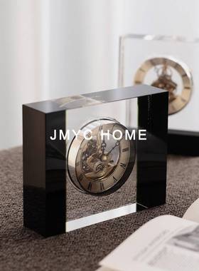 轻奢高复时钟级座钟头摆件电视柜书房柜床古样IBI板间办公室软装