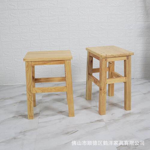 实木方凳家用板凳加厚学生成人四方凳饭桌橡木高脚饭店方凳子家具