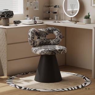 可旋转化妆椅卧室女生梳妆台椅子靠背化妆凳家用蝴蝶结椅梳妆凳子