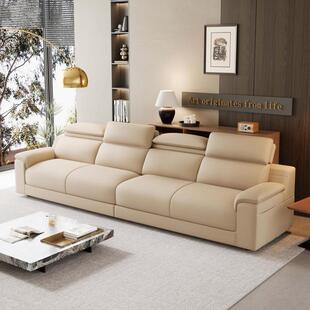 意式真皮沙发中小户型现代简约客厅沙发钢琴键直排脚踏全真皮沙发