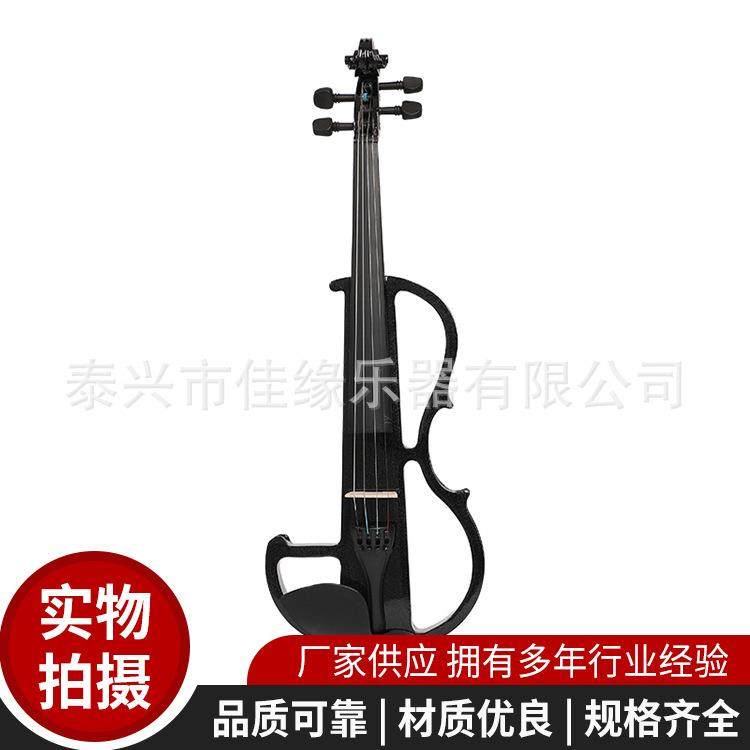 优质实木电声小提琴黑色电子小提琴初学者演奏电声小提琴乐器