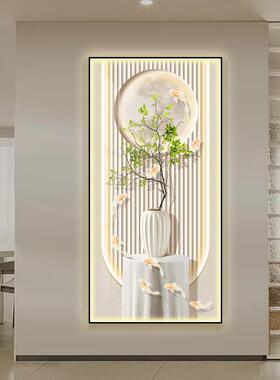 奶油风led灯轻奢入户玄关装饰画简约现代高级感走廊过道挂墙壁画