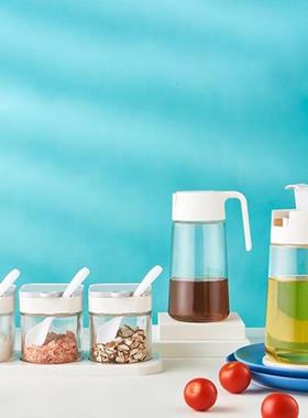 博堡(BOBER)油醋调料套装自动翻盖方便干净卫生BDY-TZ672-6A