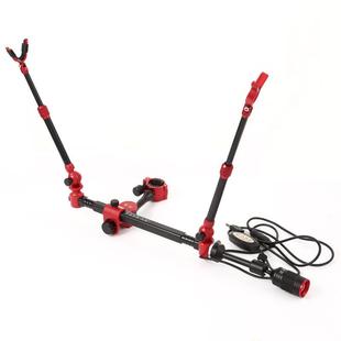 万众齐筏带灯钓椅支架筏钓支架筏竿支架架子筏竿架折叠筏钓架杆器