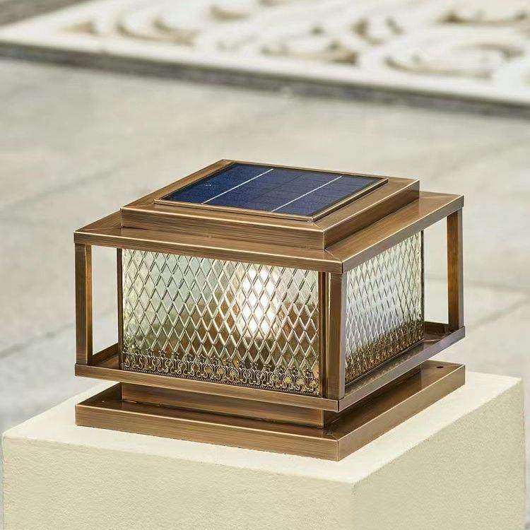 户外太阳能庭院灯家用防水别墅大门柱子围墙简约全铜柱头灯接电款,收纳整理,烫衣板及配件,淘宝优惠券,粉丝福利购,淘宝优惠卷