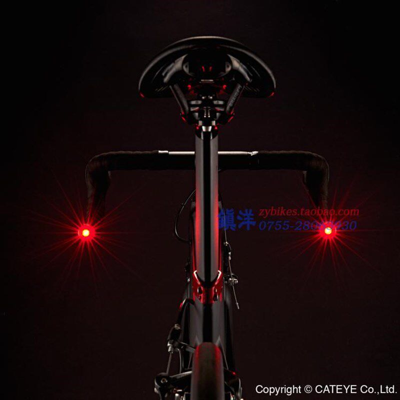 Cateye 猫眼小型轻量电池式把塞灯  公路车把塞灯 弯把塞灯警示灯
