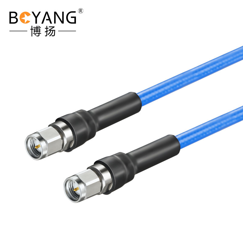 博扬 SMA-SMA公18G稳幅稳相射频线50欧 0.8米 微波同轴电缆组件