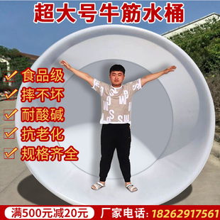 加厚大号塑圆形牛筋料塑料水桶带盖大容量家用储水箱发酵酿酒胶桶