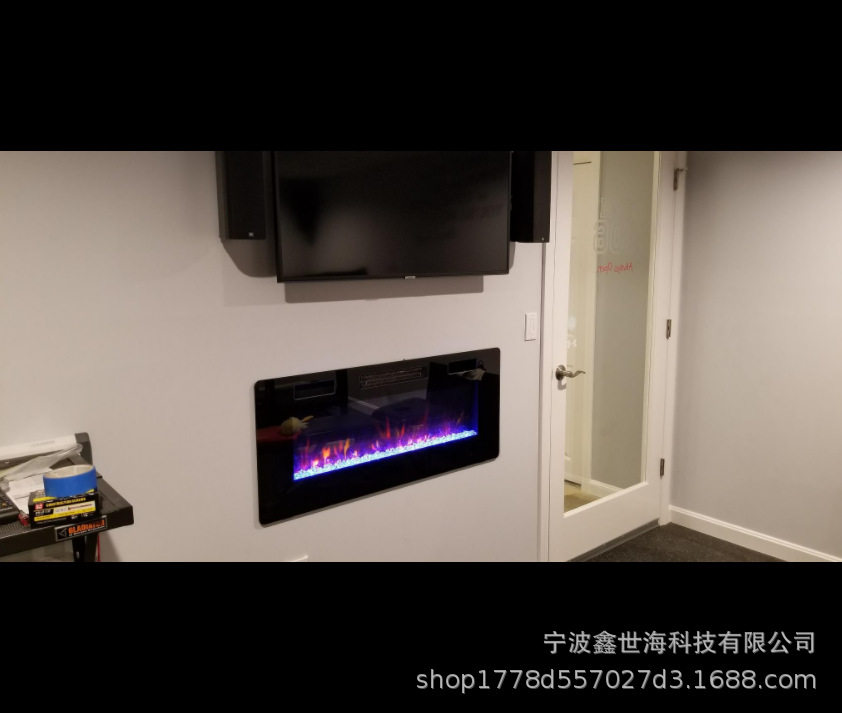 60英寸超薄内嵌壁挂电壁炉取暖