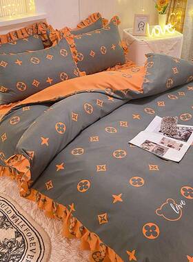 冬季a类床件罩亲肤棉四套加四季床裙被公24665777主风厚学生宿套