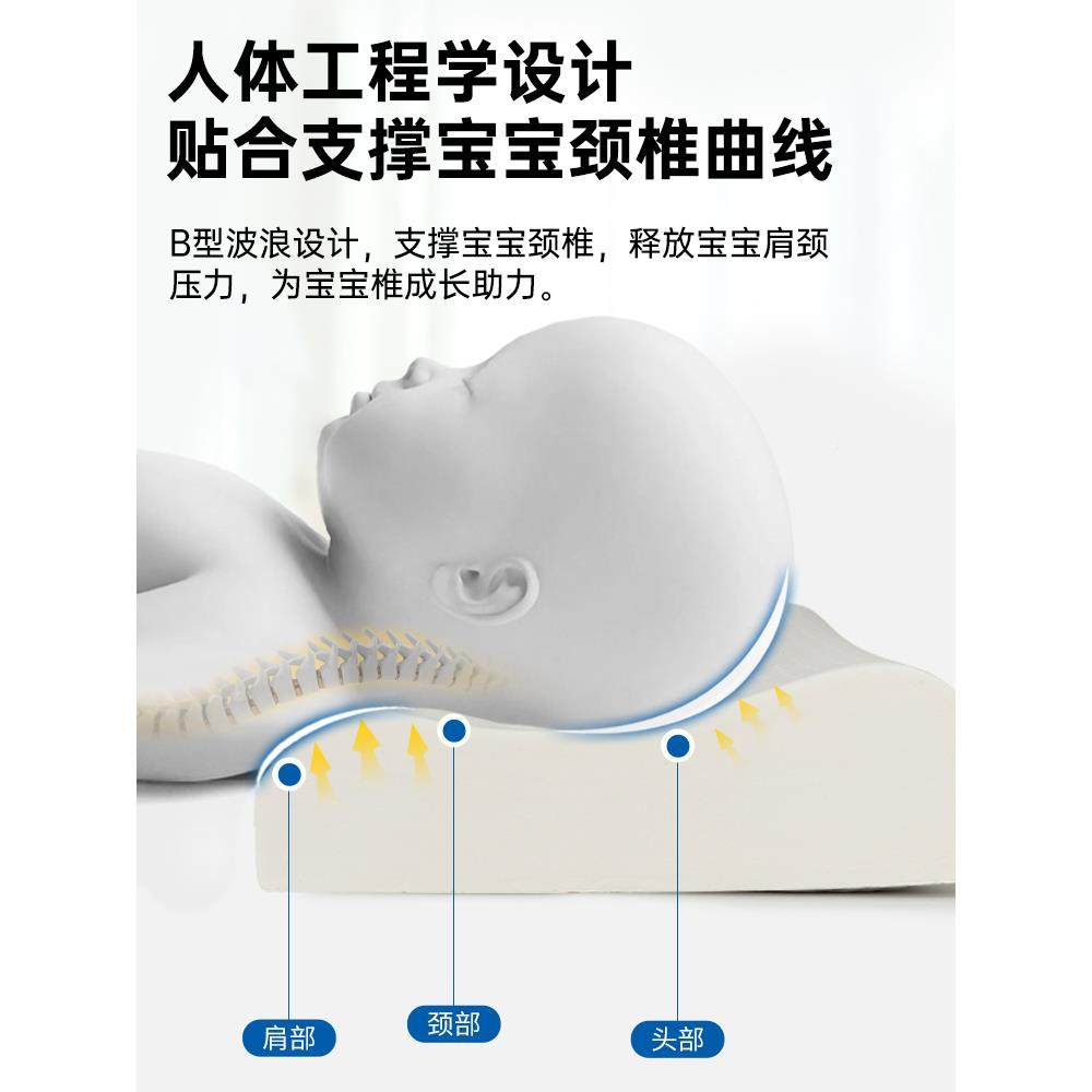 泰国儿童乳儿F77T6TTS幼枕头婴胶宝宝1-3-6岁以上儿园小学生枕芯,床上用品,乳胶枕,淘宝优惠券,粉丝福利购,淘宝优惠卷