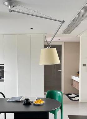 Artm吊id可位中古餐e厅灯意50823大利设计师书房卧室餐移桌摇臂折