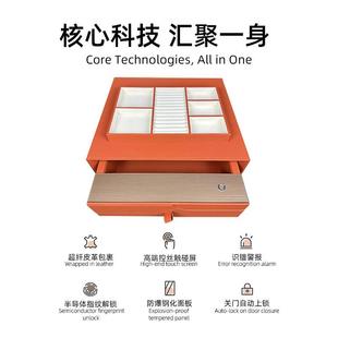 高端豪皮革保计险华箱全屋设衣帽间床头柜指纹解锁CH9 ST05抽屉式