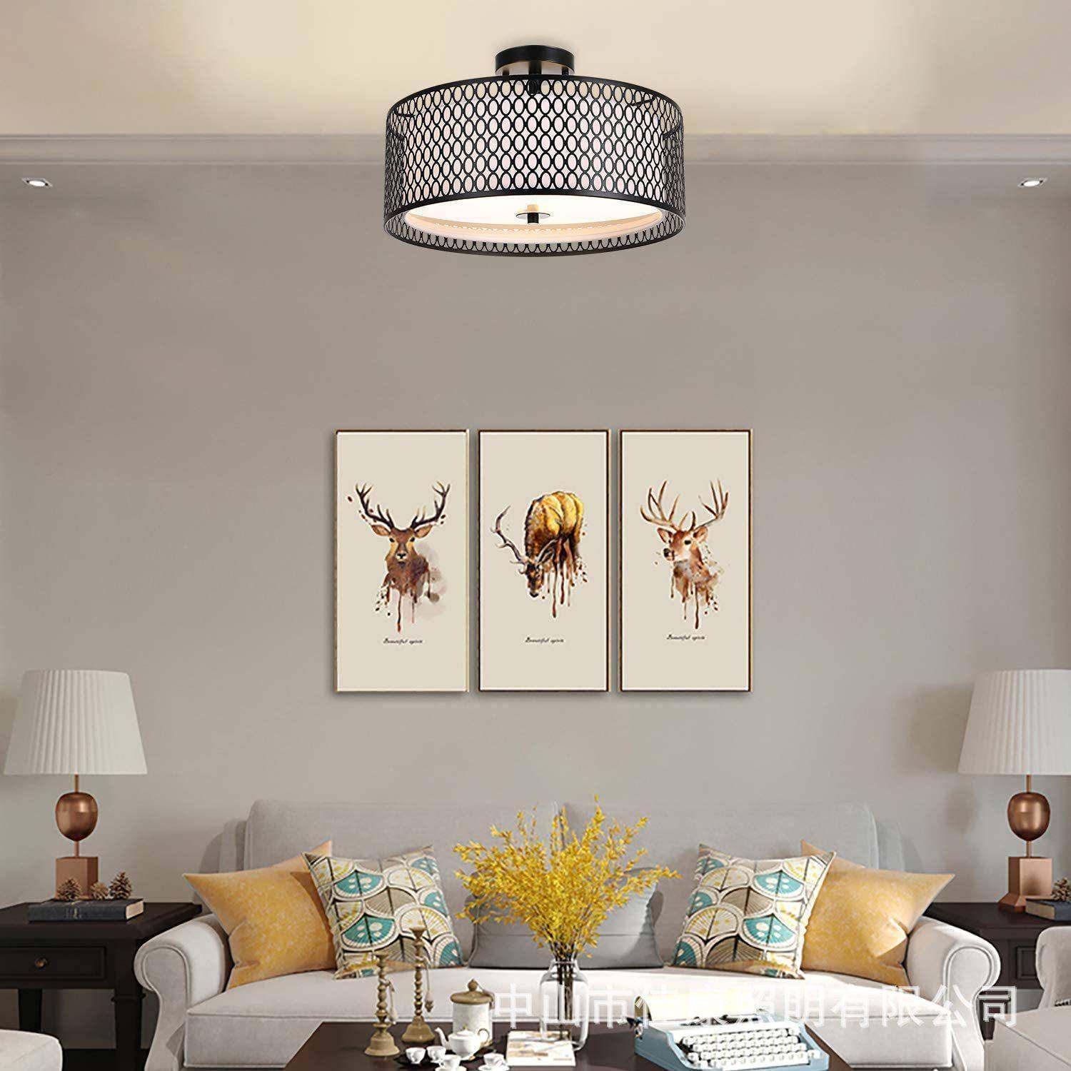 复古跨境马逊ebay厨房卧室亚房楼道玄书关吸顶灯艺85836美式布吸,家装灯饰光源,客厅吸顶灯,淘宝优惠券,粉丝福利购,淘宝优惠卷