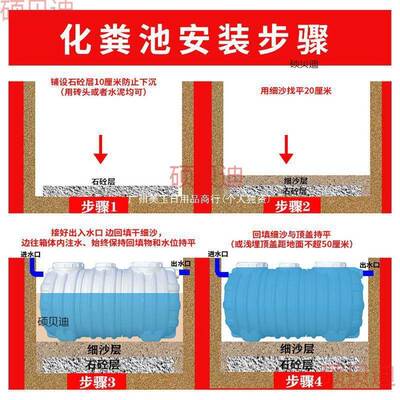 化粪罐特池塑厚粪坑桶料家用新农村牛XHT筋加厚三屎格化粪池玻璃