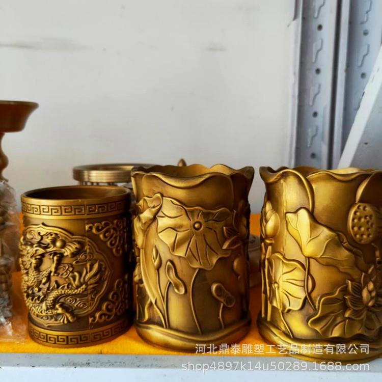 复欧式青古铜仿古花瓶古茶美式家居装饰摆品具设花瓶3622工艺品