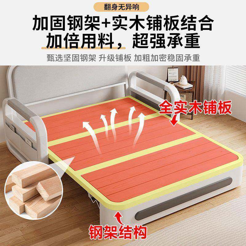 沙发7324床一体两用折室叠网床客厅多功能伸缩床红可拆洗沙发床卧