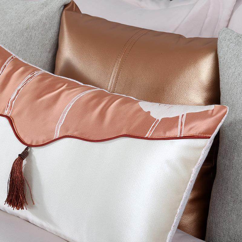 新中式套样板房床上软用品简约装设计新TEA中式四件样板间床品