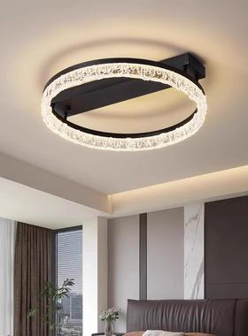 厅吸款顶灯灯2025年新圆客环主意56142式轻奢大气冰裂纹卧室灯全