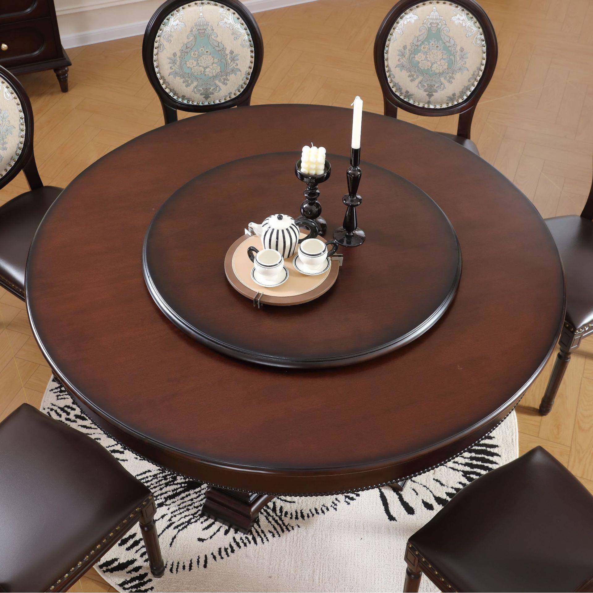 美式桌乡村桌实木餐小户型餐桌椅组合家用客厅中ABJ古风大圆全吃,饰品/流行首饰/时尚饰品新,其他DIY饰品配件,淘宝优惠券,粉丝福利购,淘宝优惠卷