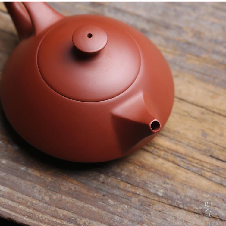 特5ZW老手艺朱泥壶壶潮州F7448111送礼产传统手拉手工茶具茶壶章