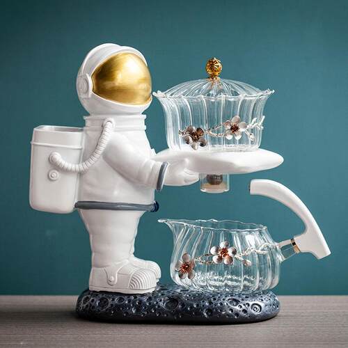 新款茶空人自动泡器懒碗人玻璃功夫盖套tkr01装家用办公会客创意