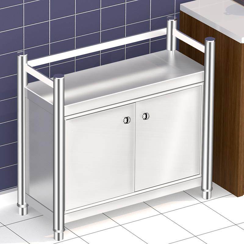 不TTqhfxuf锈钢厨置物柜柜带门落地多层柜家用收橱纳碗柜餐边储房,厨房/烹饪用具,抹布架/厨房清洁收纳架,淘宝优惠券,粉丝福利购,淘宝优惠卷