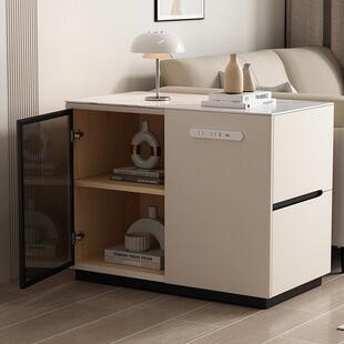 沙发边柜厅轻985奢感带轮可移侧柜小边客实木侧边桌动柜边几gω