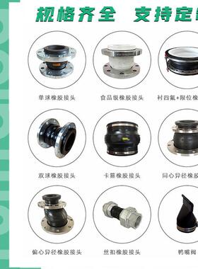 DN1600橡胶接软接耐腐蚀钢橡连胶膨胀节大TIK口径不锈可曲挠橡胶