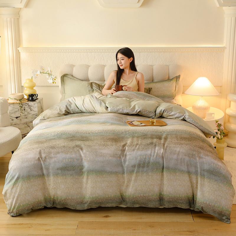 KW2x025款全棉磨毛四冬件新aRfYCWbX套1OO%纯棉秋加厚床单被套四
