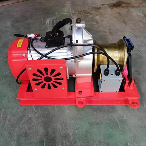 220v.3吨手提式双磨筒拉缆巧电力轮RJK式卷线牵引机便机机身轻捷