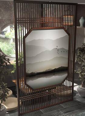 2关025新款中式屏风FVW隔断客厅茶对室镂空正现代简约大门入户玄