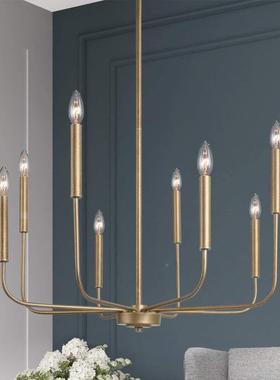 202式5新款吊灯美乡37911古工业风蜡复烛灯客厅餐厅服装店亚马逊