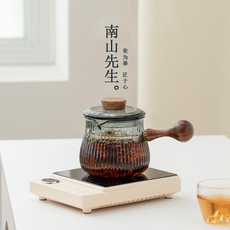 南山先生套纳福玻璃纳福玻陶生璃侧把壶办公室煮茶壶电炉烧水壶养