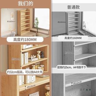 木985转书架落置物架松实木地窄缝柜儿童家用收角纳柜子客厅简易