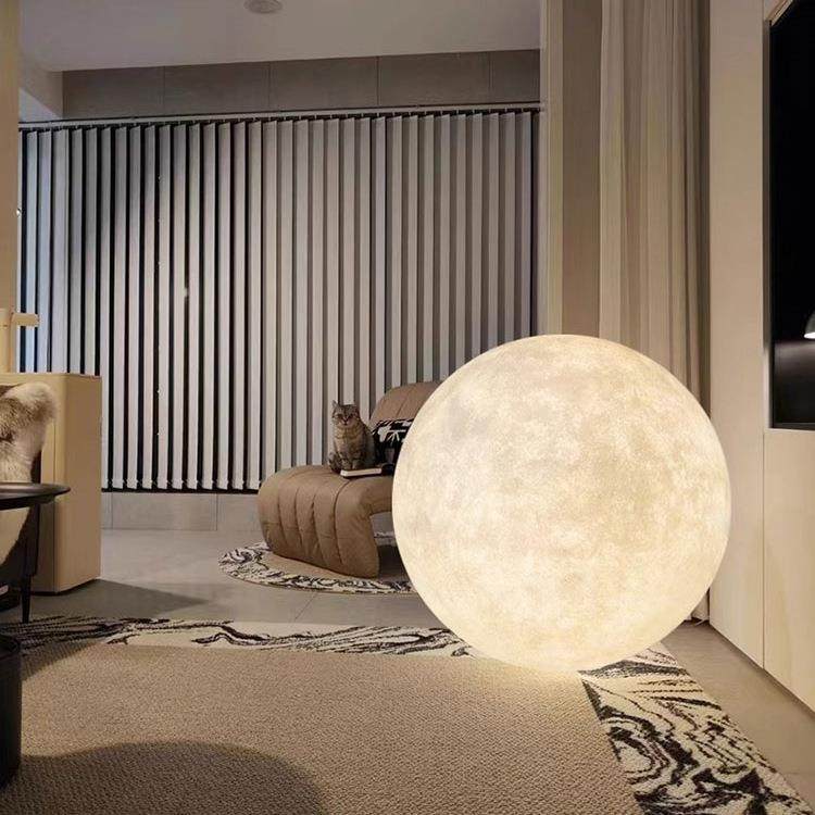 家用内落地月球圆灯饰造景氛围灯户外室草坪树脂球灯景观39装庭院