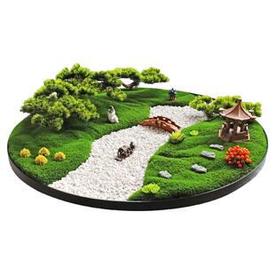 形酒店zbj-024-大圆桌转盘摆中间件餐摆桌花花圆装饰微景观圆桌中