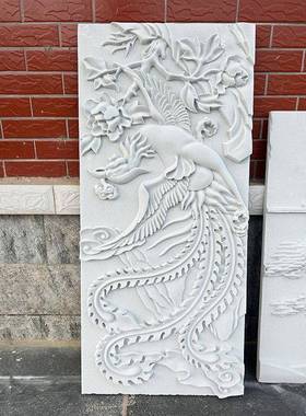 筑发陶瓷方形雕花构件图案建泡料装饰轻材质空心PFQ砖泡沫厂家