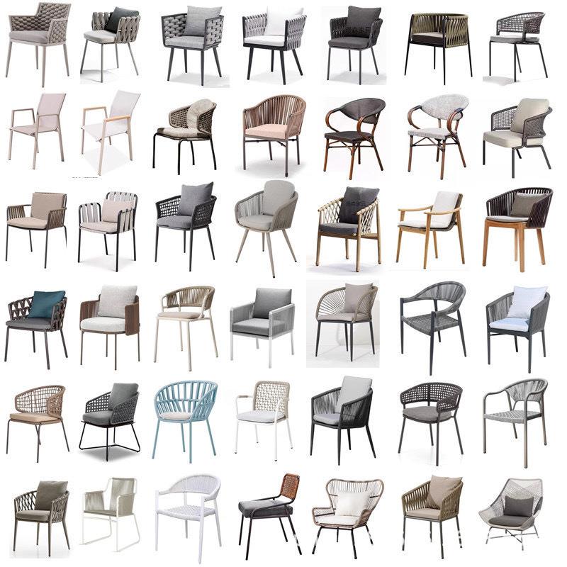 户外藤编店藤椅休闲阳台花园铝合A款系列金餐室椅水庭院外酒防桌