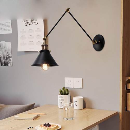 l梯of吧t复古工业风过道楼走廊可伸缩折叠意餐厅创536酒摇臂长臂